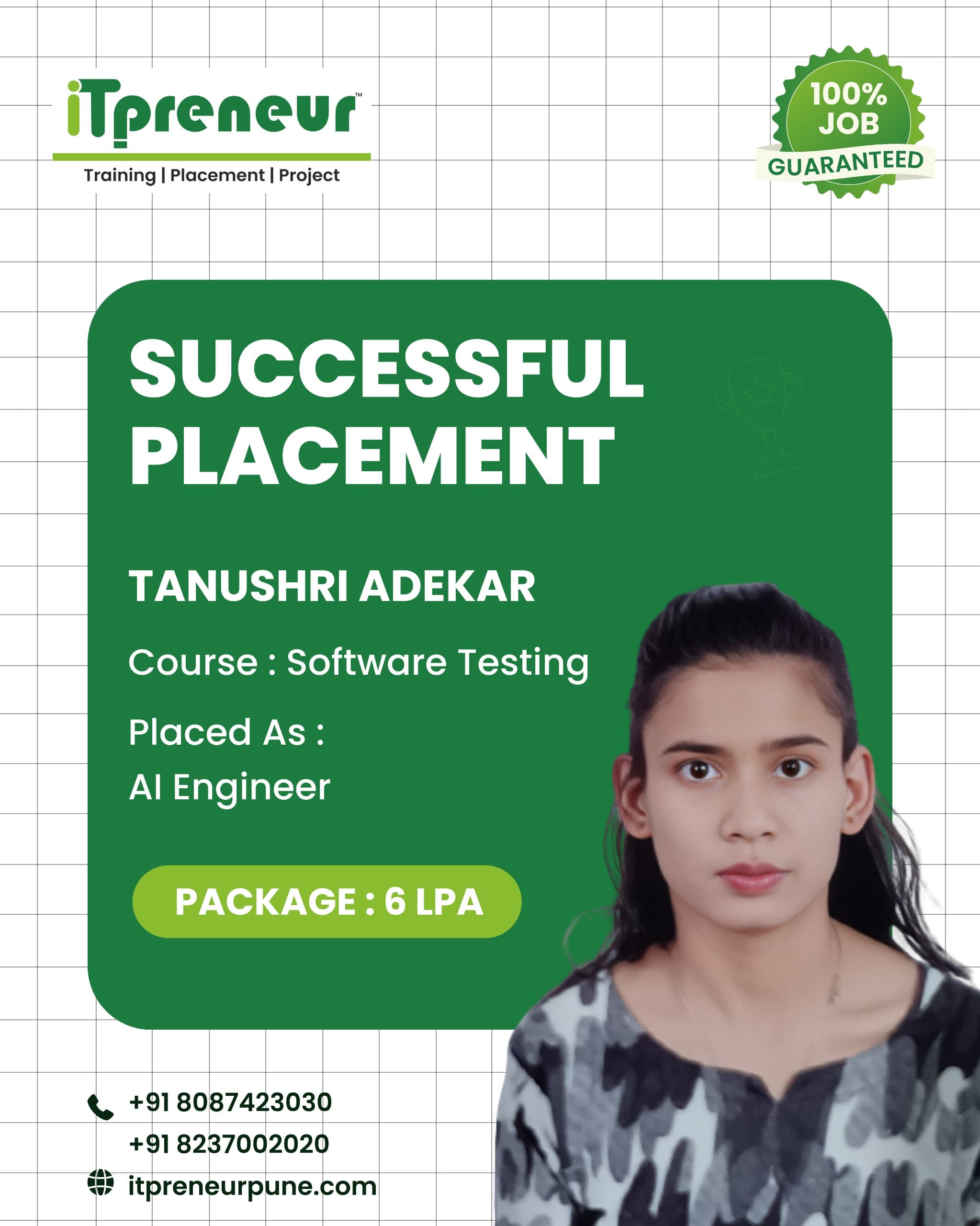 IT Preneur placed student success story 6