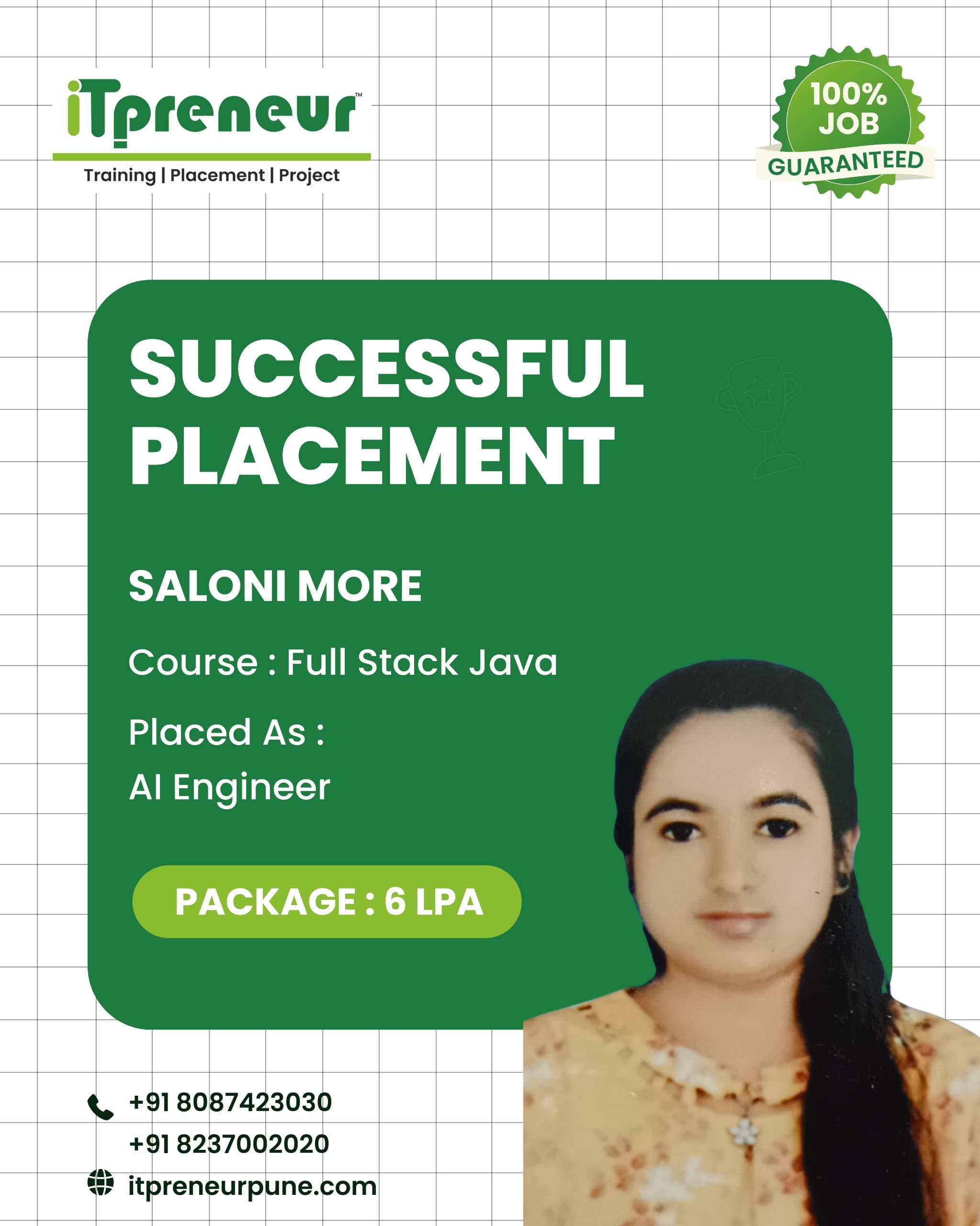IT Preneur placed student success story 7