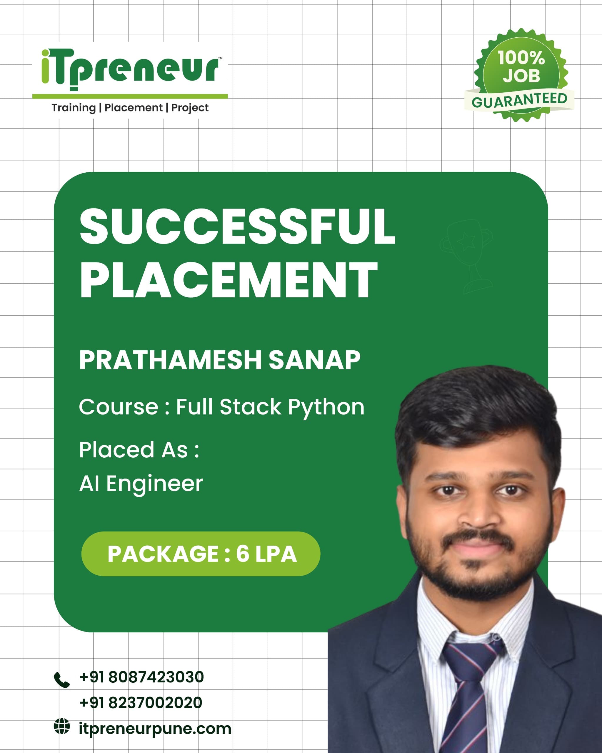 IT Preneur placed student success story 9