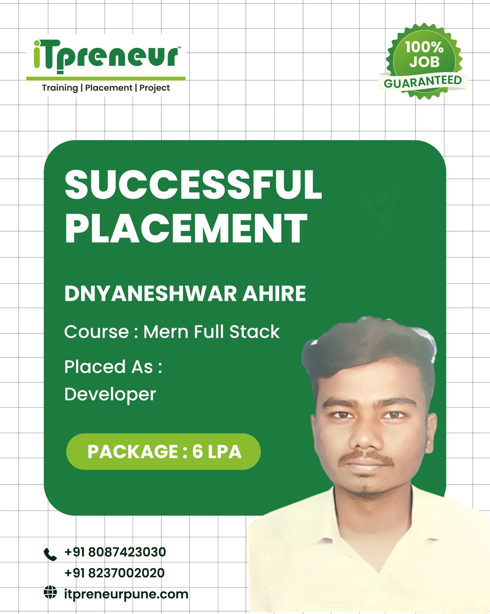 IT Preneur placed student success story 19